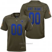 Maglia NFL Limited Bambino Dallas Cowboys Personalizzate Salute To Service Verde