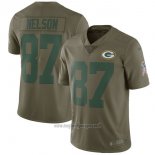 Maglia NFL Limited Bambino Green Bay Packers 87 Nelson 2017 Salute To Service Verde