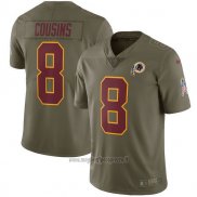 Maglia NFL Limited Bambino Washington Commanders 8 Cousins 2017 Salute To Service Verde