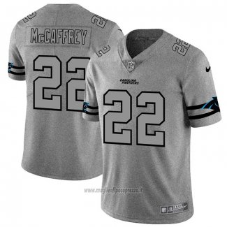 Maglia NFL Limited Carolina Panthers Mccaffrey Team Logo Gridiron Grigio