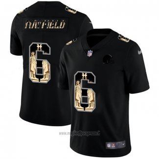 Maglia NFL Limited Cleveland Browns Mayfield Statue Of Liberty Fashion Nero