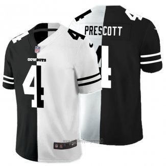 Maglia NFL Limited Dallas Cowboys Prescott Black White Split