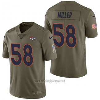 Maglia NFL Limited Denver Broncos 58 Von Miller 2017 Salute To Service Verde