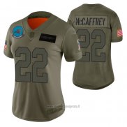 Maglia NFL Limited Donna Carolina Panthers Christian Mccaffrey 2019 Salute To Service Verde