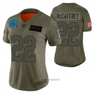 Maglia NFL Limited Donna Carolina Panthers Christian Mccaffrey 2019 Salute To Service Verde