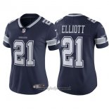 Maglia NFL Limited Donna Dallas Cowboys 21 Ezekiel Elliott Blu Vapor Untouchable