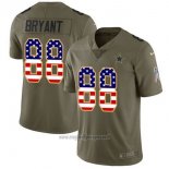 Maglia NFL Limited Donna Dallas Cowboys 88 Dez Bryant Verde USA Flag Stitched 2017 Salute To Service