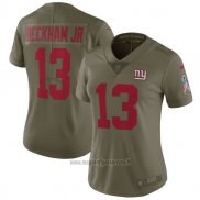 Maglia NFL Limited Donna New York Giants 13 Beckham Jr 2017 Salute To Service Verde