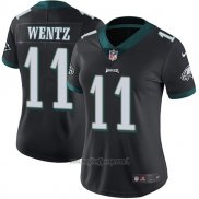 Maglia NFL Limited Donna Philadelphia Eagles 11 Wentz Nero