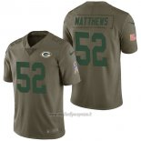 Maglia NFL Limited Green Bay Packers 52 Clay Matthews 2017 Salute To Service Verde
