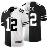 Maglia NFL Limited Indianapolis Colts Luck Black White Split