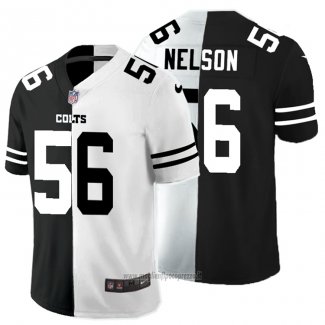 Maglia NFL Limited Indianapolis Colts Nelson Black White Split