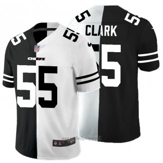 Maglia NFL Limited Kansas City Chiefs 55 Clark Black White Split