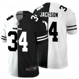 Maglia NFL Limited Las Vegas Raiders Jackson White Black Split