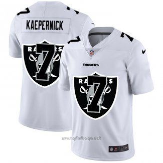 Maglia NFL Limited Las Vegas Raiders Kaepernick Logo Dual Overlap Bianco