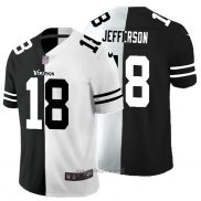 Maglia NFL Limited Minnesota Vikings Jefferson Black White Split