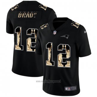 Maglia NFL Limited New England Patriots Brady Statue Of Liberty Fashion Nero