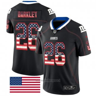 Maglia NFL Limited New York Giants Barkley Rush USA Flag Nero