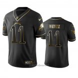 Maglia NFL Limited Philadelphia Eagles Carson Wentz Golden Edition Nero