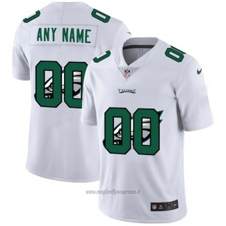 Maglia NFL Limited Philadelphia Eagles Personalizzate Logo Dual Overlap Bianco