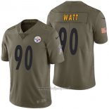 Maglia NFL Limited Pittsburgh Steelers 90 T.j. Watt 2017 Salute To Service Verde