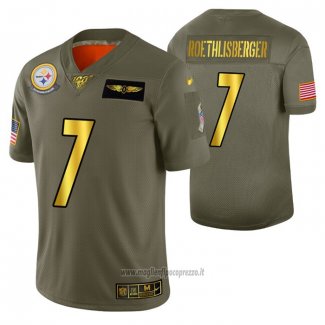 Maglia NFL Limited Pittsburgh Steelers Ben Roethlisberger 2019 Salute To Service Verde