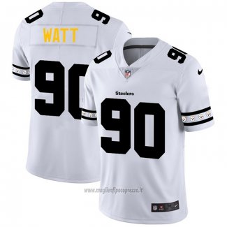 Maglia NFL Limited Pittsburgh Steelers Watt Team Logo Fashion Bianco