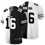Maglia NFL Limited San Francisco 49ers Montana White Black Split