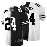 Maglia NFL Limited Seattle Seahawks Lynch White Black Split