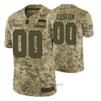 Maglia NFL Limited Seattle Seahawks Personalizzate Salute To Service Verde