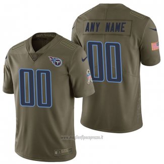 Maglia NFL Limited Tennessee Titans Personalizzate 2017 Salute To Service Verde