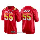 Maglia NFL Pro Bowl Baltimore Ravens 55 Terrell Suggs AFC 2018 Rosso