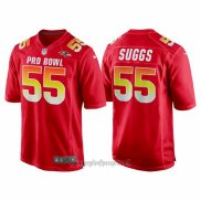 Maglia NFL Pro Bowl Baltimore Ravens 55 Terrell Suggs AFC 2018 Rosso