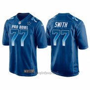 Maglia NFL Pro Bowl Dallas Cowboys 77 Tyron Smith NFC 2018 Blu