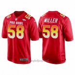 Maglia NFL Pro Bowl Denver Broncos 58 Von Miller AFC 2018 Rosso