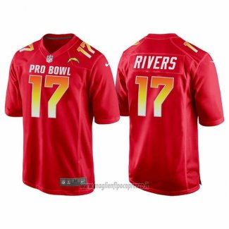 Maglia NFL Pro Bowl Los Angeles Chargers 17 Philip Rivers AFC 2018 Rosso