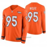 Maglia NFL Therma Manica Lunga Denver Broncos Derek Wolfe Arancione
