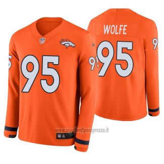Maglia NFL Therma Manica Lunga Denver Broncos Derek Wolfe Arancione