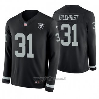 Maglia NFL Therma Manica Lunga Las Vegas Raiders Marcus Gilchrist Nero