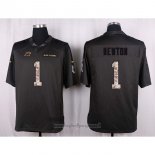 Maglia NFL Anthracite Carolina Panthers Newton 2016 Salute To Service