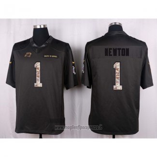 Maglia NFL Anthracite Carolina Panthers Newton 2016 Salute To Service
