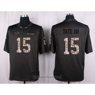 Maglia NFL Anthracite Detroit Lions Tate Iii 2016 Salute To Service