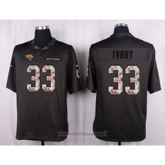 Maglia NFL Anthracite Jacksonville Jaguars Ivory 2016 Salute To Service