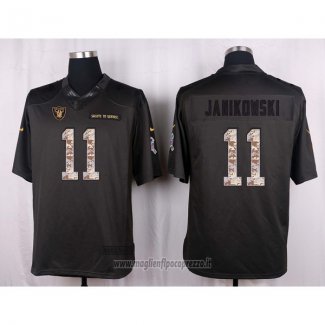 Maglia NFL Anthracite Las Vegas Raiders Janikowski 2016 Salute To Service