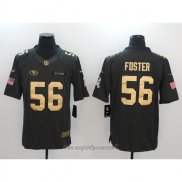 Maglia NFL Anthracite San Francisco 49ers 56 Foster Limited Gold Nero