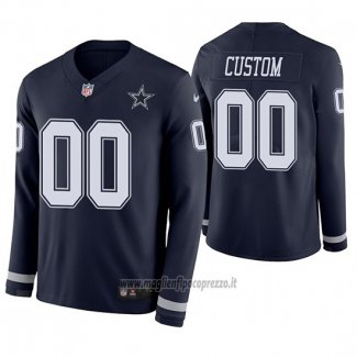 Maglia NFL Dallas Cowboys Personalizzate Blu Therma Manica Lunga