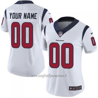 Maglia NFL Donna Houston Texans Personalizzate Bianco