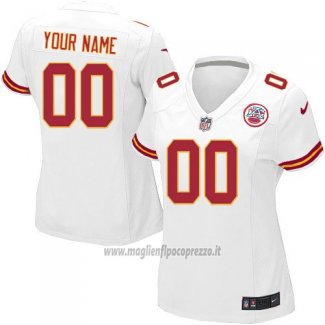 Maglia NFL Donna Kansas City Chiefs Personalizzate Bianco