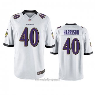 Maglia NFL Game Baltimore Ravens Malik Harrison Bianco