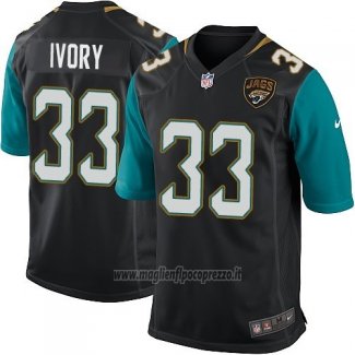 Maglia NFL Game Bambino Jacksonville Jaguars Ivory Nero